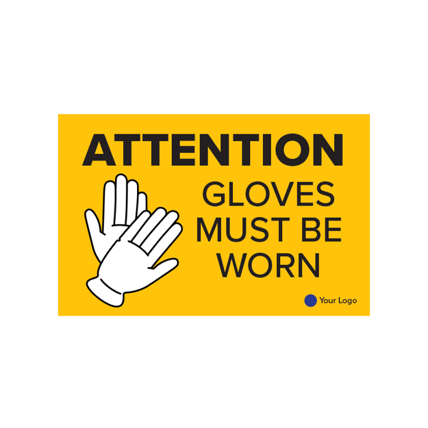Picture of COVID-19 Construction Site Safety Poster Gloves Must Be Worn