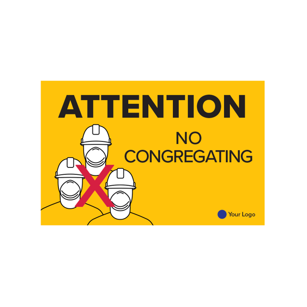 Picture of COVID-19 Construction Site Safety Poster No Congregating