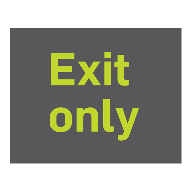Exit Only Parking Sign - Green