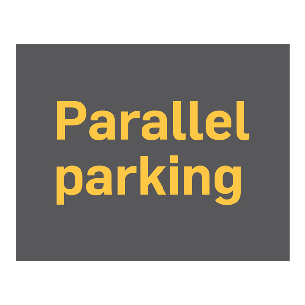 Parallel Parking Sign - Orange