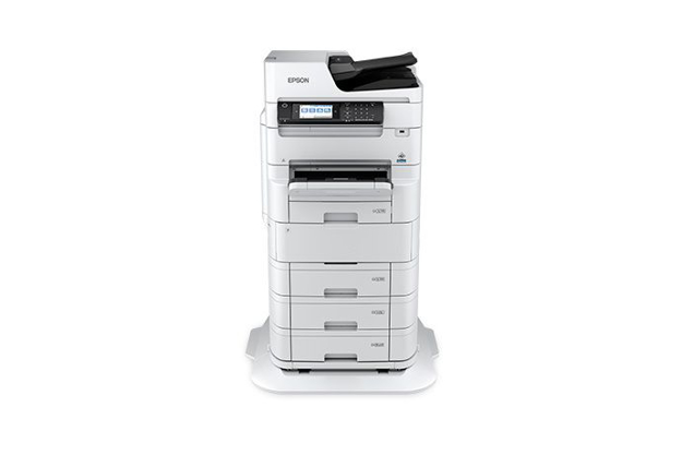 Workforce Pro HC-879R Epson printer on an white background.