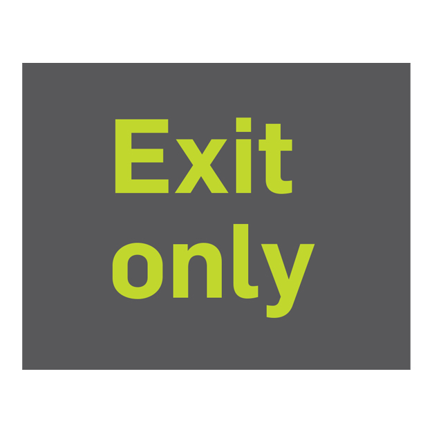 text sign exit only parking - Green