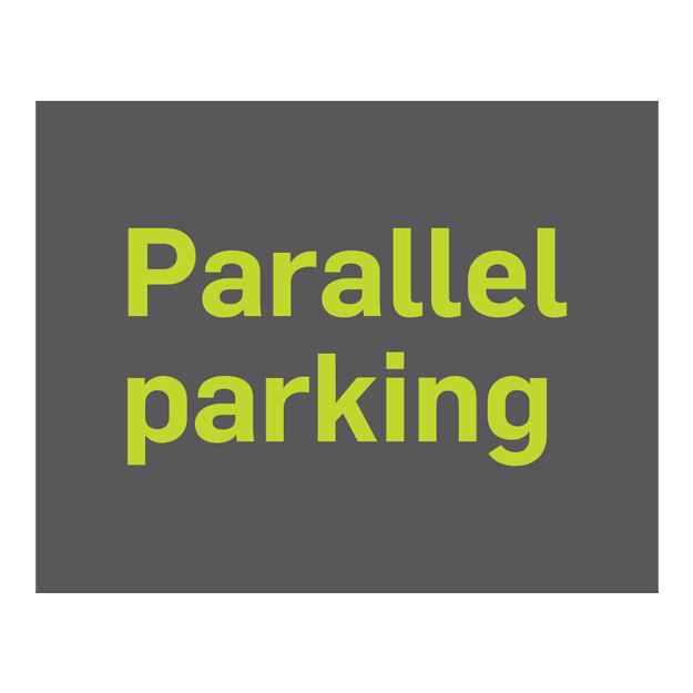 text sign parallel parking -green